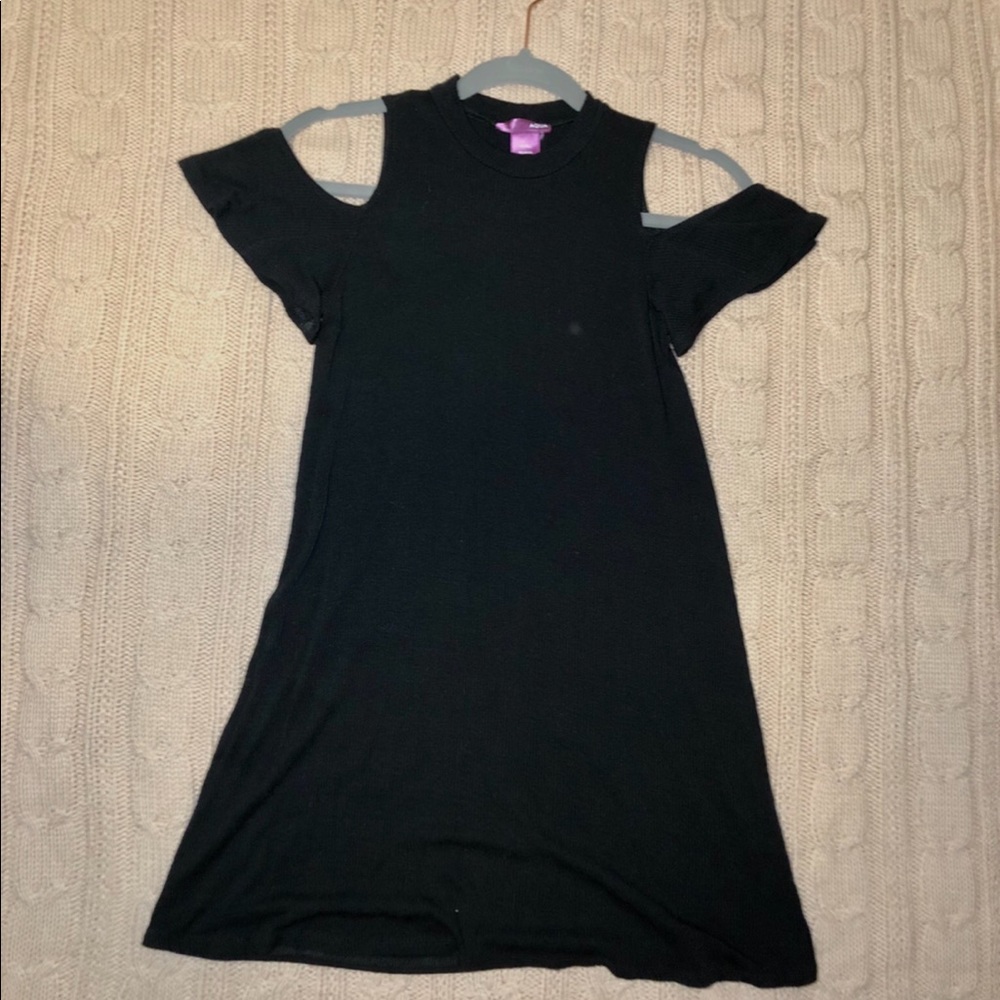 black off the shoulder dress
